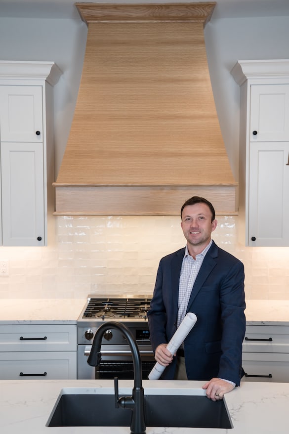 2023 Picture of Nick Keitz, Owner of Keitz Construction, in Remodeled Kitchen